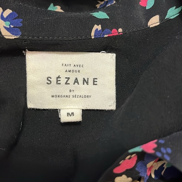 Sezane Floral Silk Shirt Dress - Picture 13 of 17
